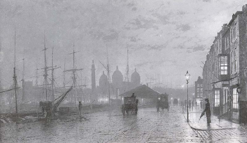 Atkinson Grimshaw Prince-s Dock Hull china oil painting image